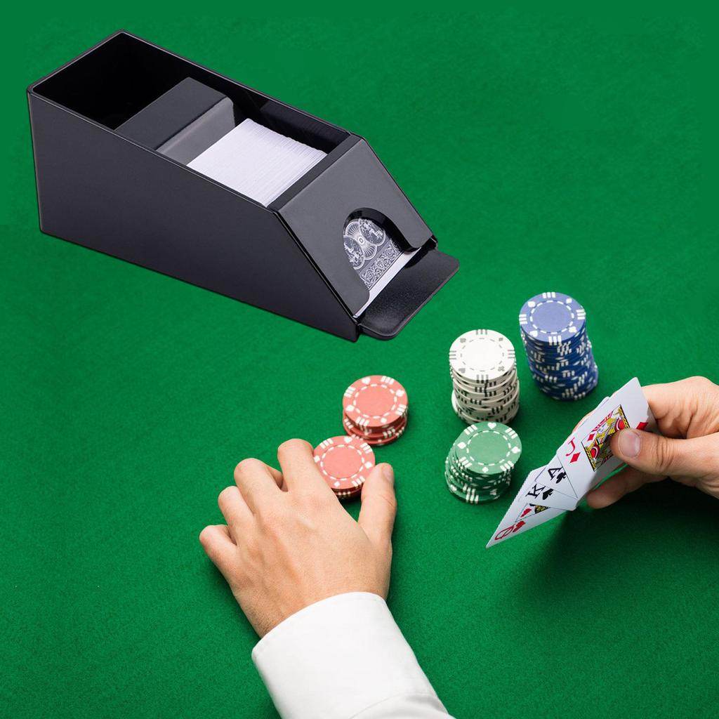 4/6 Kartendecks aus Kunststoff, Blackjack-Schuh, Spielkartenmischer, Tischspiel-Poker-Dealer zum Austeilen von Kartendecks