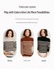 Lekasha Women's European-Style Cashmere Striped Knit Sweater - Long-Sleeved Autumn/Winter Pullover