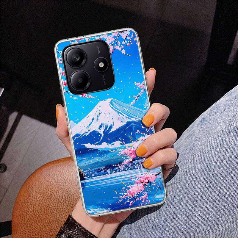 Japanese Cherry Mount Fuji Phnoe Case for Phnoe Case for Xiaomi Redmi Note 15 14 14S 13 Pro Plus 12 12S 11S 11E 10S 10 11T 5G Un