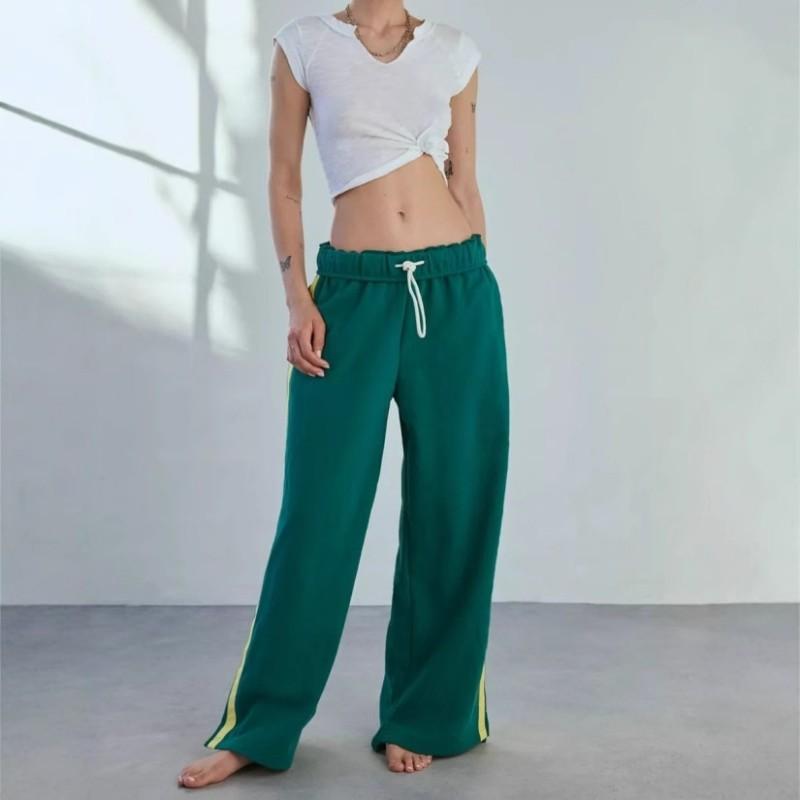 Womens Loose Jogger Pants Casual Drawstring Elastic Waist Long Trousers With Pockets
