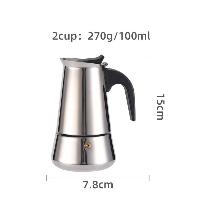 Octagonal Aluminum Moka Pot for Home, Office, or Outdoor Italian Espresso