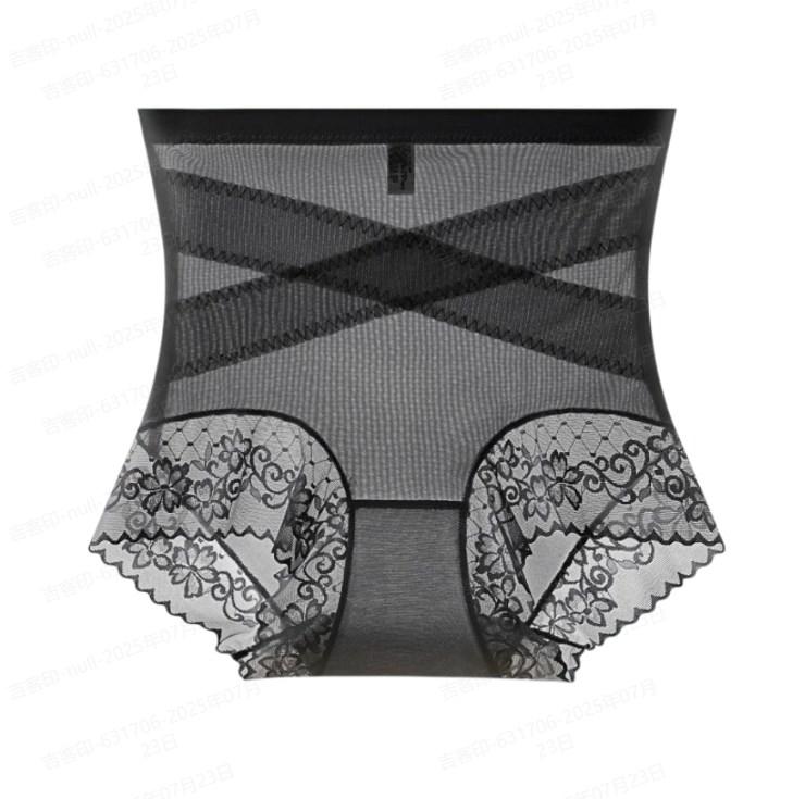 

Cross-strap High-waisted Panties Lace 7A Antibacterial Hip-lifting Girdle Girl High-waisted Body Shaping Pants Anti-gravity M40-47.5kg