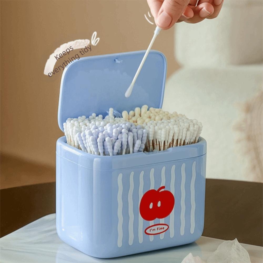 Automatic Lifting Cotton Swab Storage Box Compartmentalized Dopamine Cotton Pad Makeup Cotton Container Multifunctional