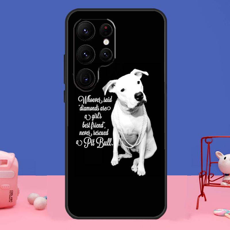 Pit Bull Lovely Pet Dog Pitbull Case For Samsung Galaxy S23 S22 S24 Ultra S8 S9 S10 Plus Note 10 20 Ultra S20 S21 FE Cover