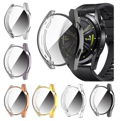 Plating TPU Protective Case Cover For Huawei Watch GT3 GT 3 42mm 46mm Full Coverage Screen Protector Shell Bumper