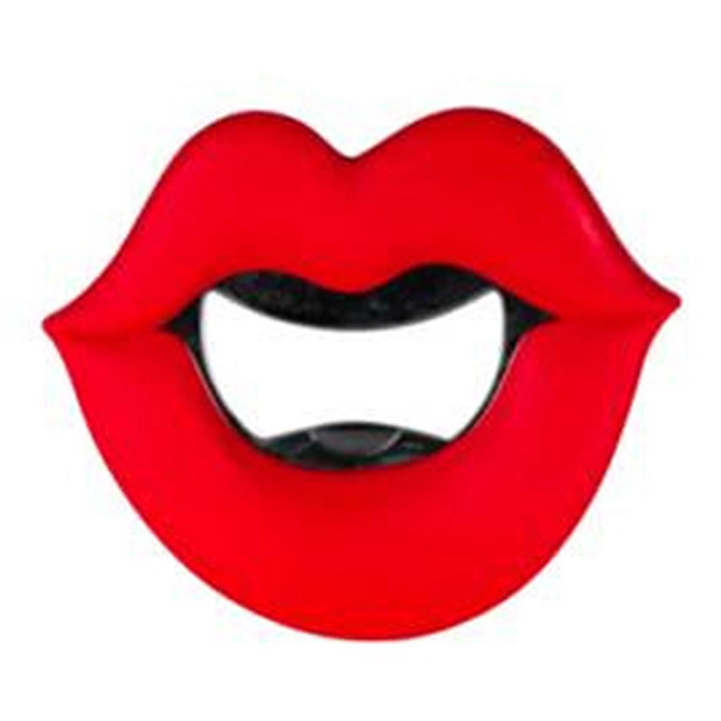 Les Trésors De Lily [L3111] - Humoristischer Flaschenöffner 'Kiss' rot - 7x6 cm
