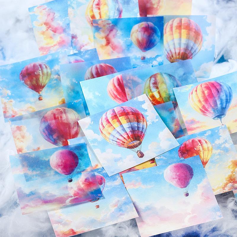 Beautiful Day Sky Series: Double Material Paper Collage Base (6 Types)