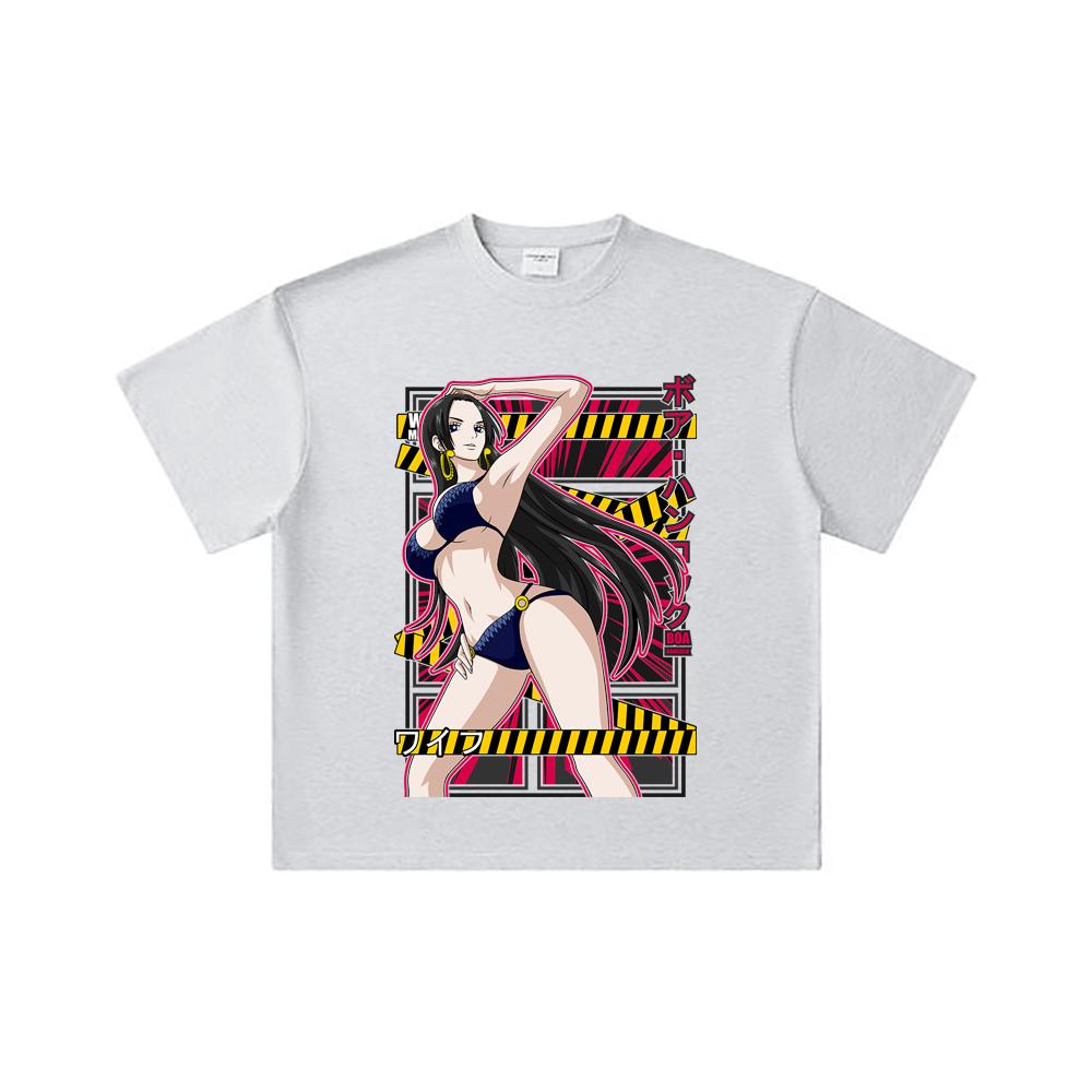 260 GSM Double Yarn 32 Count 100% Cotton One Piece V39 Boa Waifu Print Unisex Heavy Cotton T Shirt