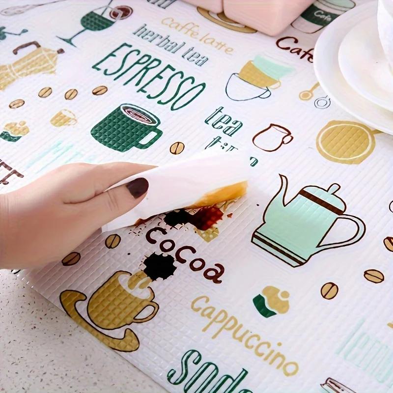 Cute Waterproof Oil Proof Shoes Cabinet Mat 1 Roll Kitchen Table Mat Drawers Cabinet Shelf Liners Cupboard Placemat
