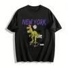 New York T-Rex Skate Hip Hop Grafik T-Shirt Für Kinder Teenager Reines Baumwoll-T-Shirt