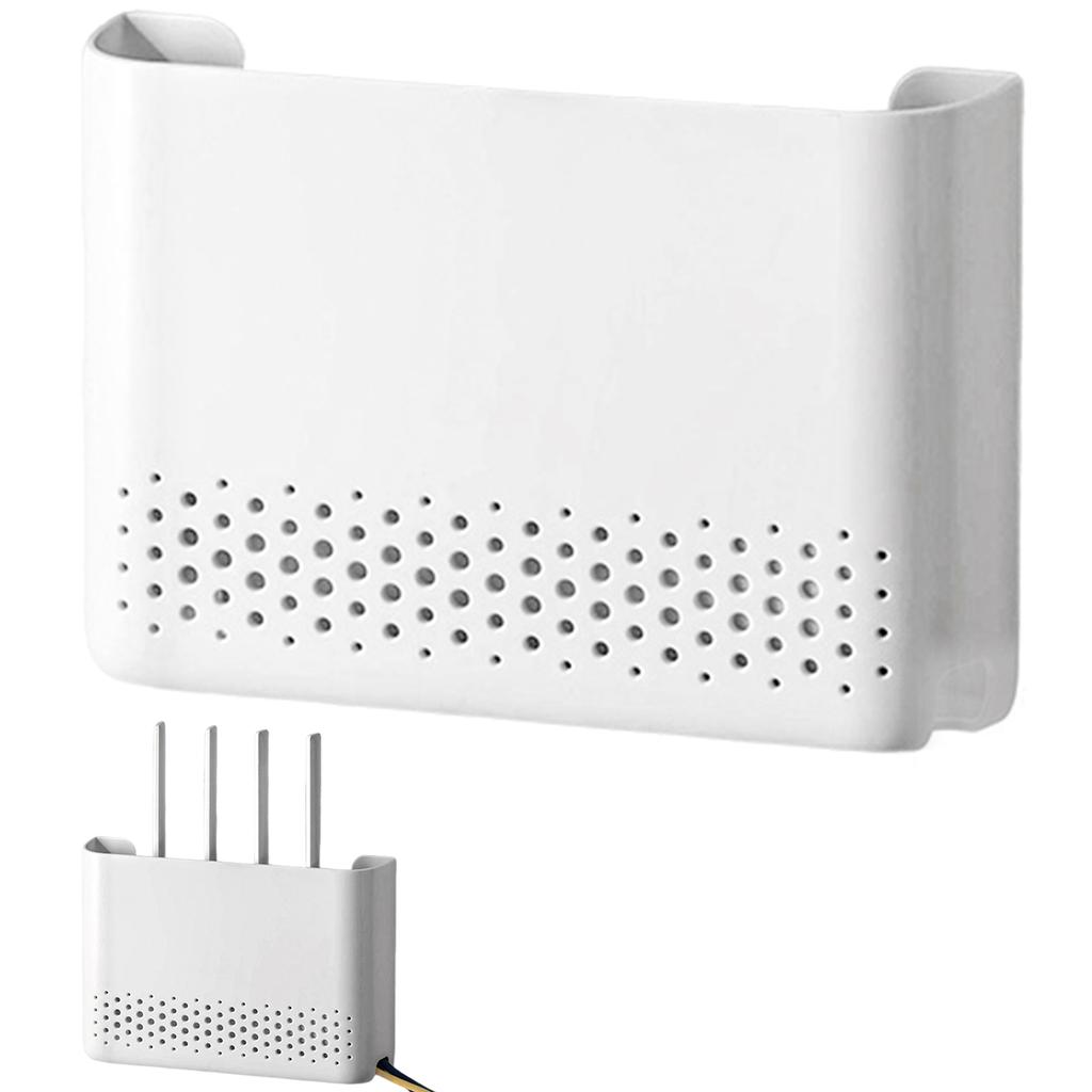 WiFi Router Aufbewahrungsbox Wandmontage Bohrlos Hängendes Regal Box für Home Office und Hotel