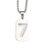 Elegant Niche Design Lucky Number 7 Pendant Titanium Steel Necklace for Women