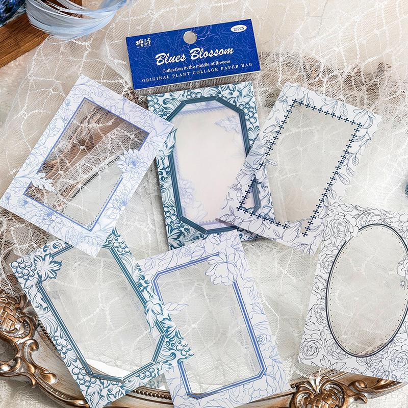20 pcs/lot Hollow Frame Series Stickers Decorative collage Scrapbooking Diary Album Stationery Sticker hand made Craft Supplies