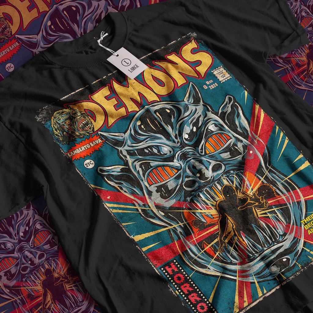 Aesthetic Demons Movie T-Shirt: Vintage Horror Movie Unisex Graphic Tee