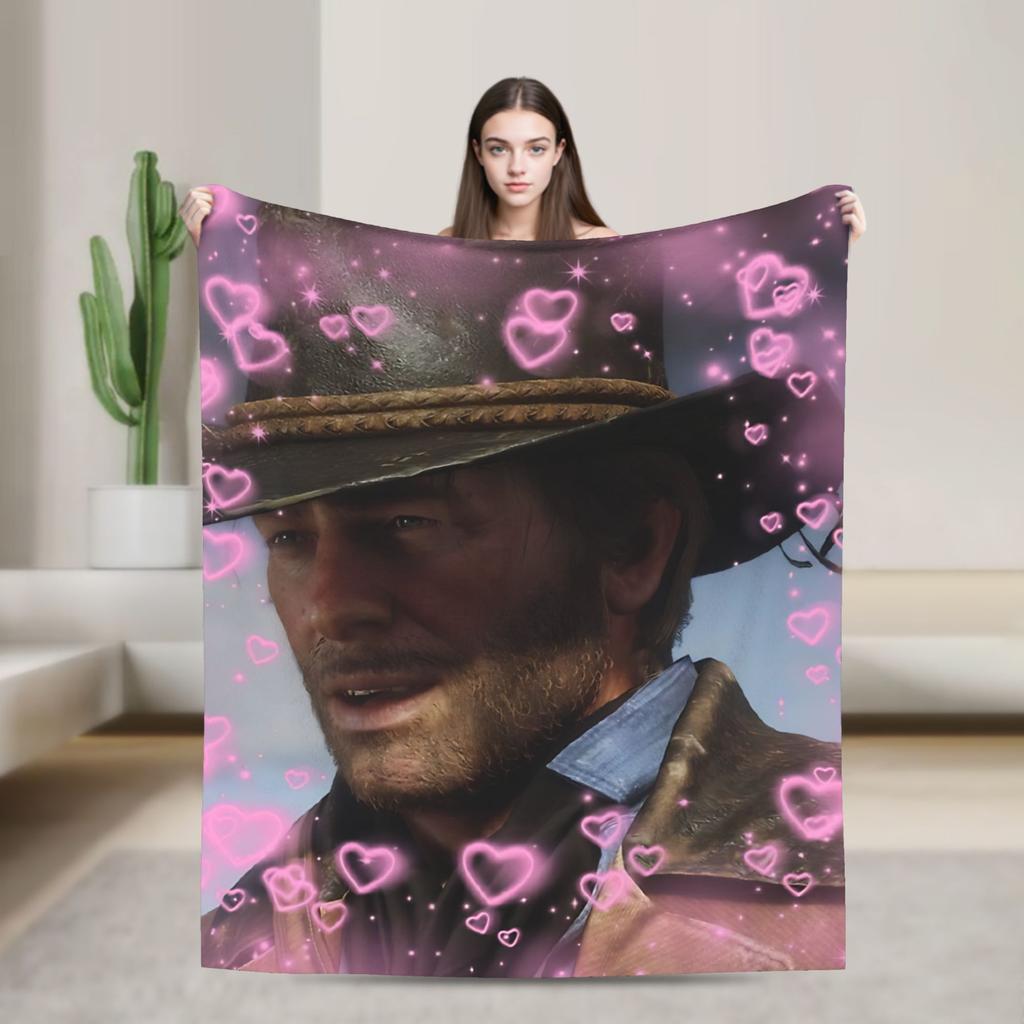 Arthur Morgan Red Dead Redemption Super Zacht Dekentje Esthetische Woondecoratie Flanellen Bedsprei Bank Bed Cover