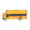 Yellow School Bus Model Toy Plastic Car Play Vehicle Figure with Opening Doors Lights Sounds