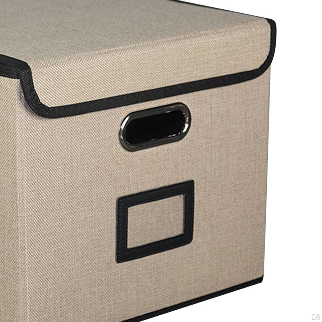 Collapsible Storage Container with Lids for Bathroom And Home Organization of Towels Clothes Books