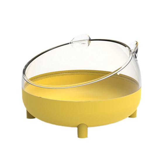 

Ванна для хомяка, устойчивая к падению, симпатичная форма, легко моется, панорамная, прозрачная, большая подставка, двойного назначения. жёлтый