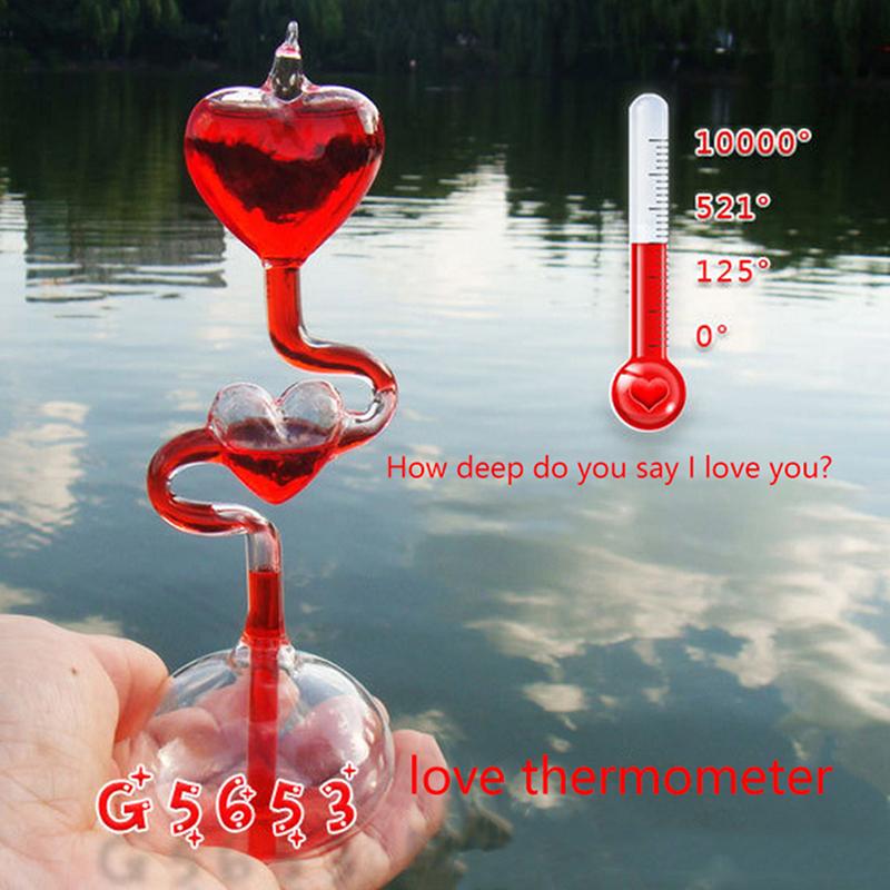 Children Educational Toys Science Energy Museum Toy Love Meter Hand Boiler Thermometer Spiral Glass