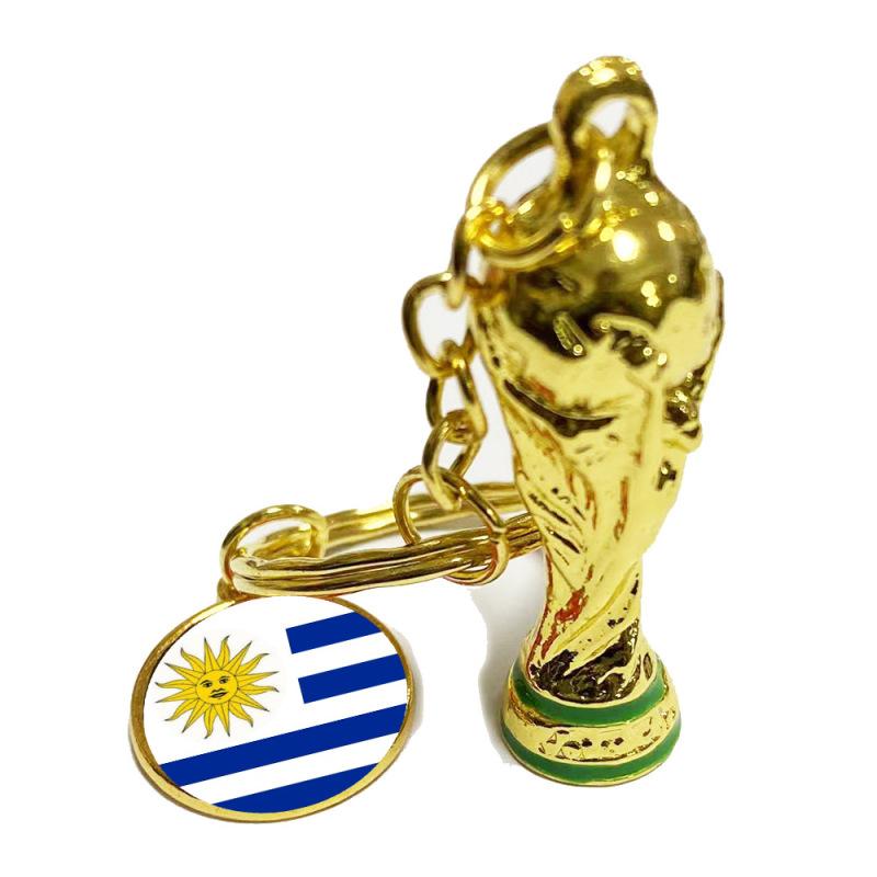 2022 Qatar World Cup Trophy Soccer National Flag Keychains Football Souvenirs Backpack Accessories