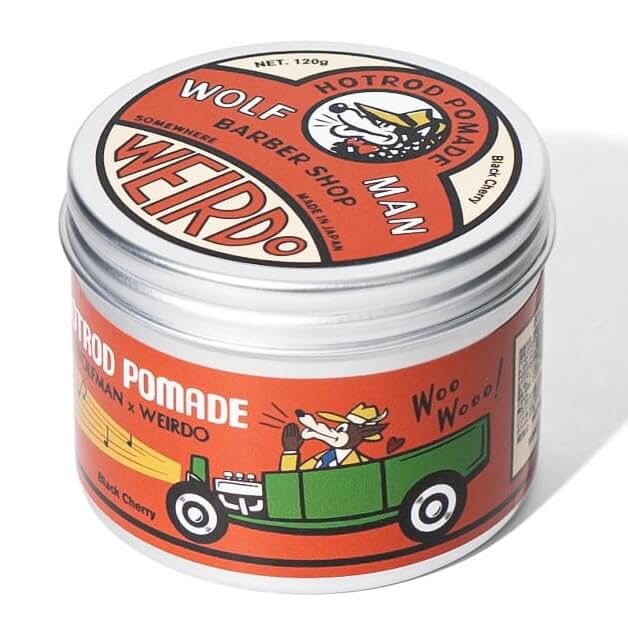 

Men s Water-Based Pomade, Made in Japan, WEIRDO x WOLFMAN HOTROD POMADE BLACK CHERRY by GLADHAND