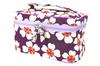 (0107-3) Uni Seni Japanese-made Futago Chirimen Japanese Pattern Vanity Pouch [Modern Cherry BlossomPurple]