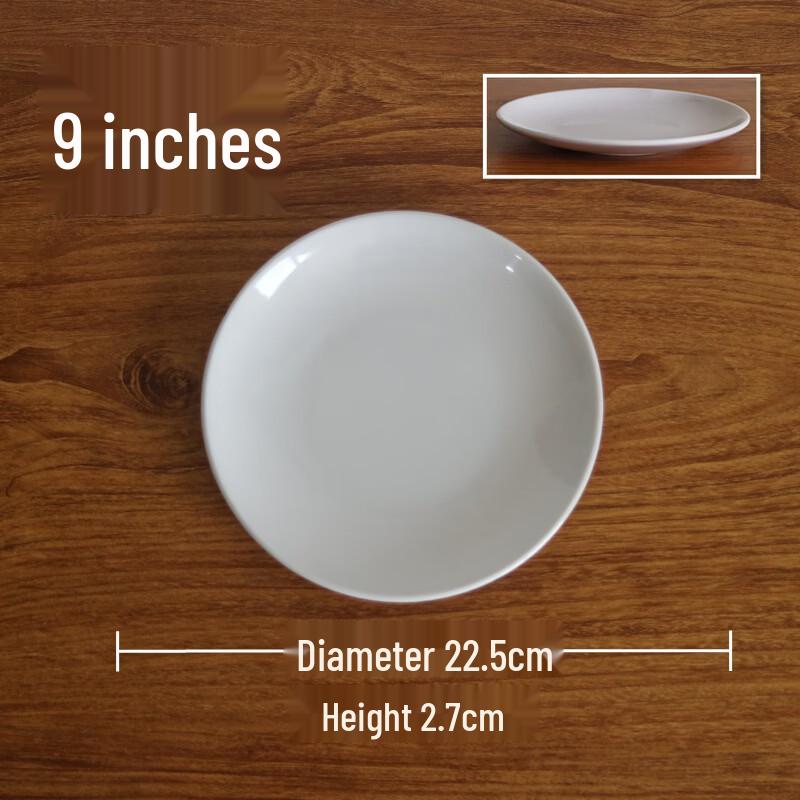 Langxi White Melamine Commercial Buffet Plates