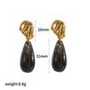Geometric Resin Earrings For Women With Stainless Steel Design Trendy Jewelry