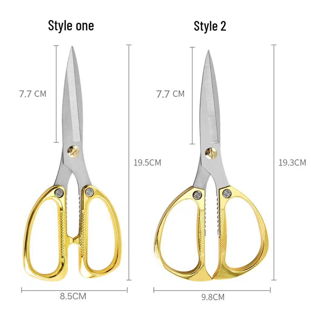 K82 Multifunctional Stainless Steel Scissors - Handmade, Metal Handle, Ideal for Chicken Bones, Tailoring, and Office Use