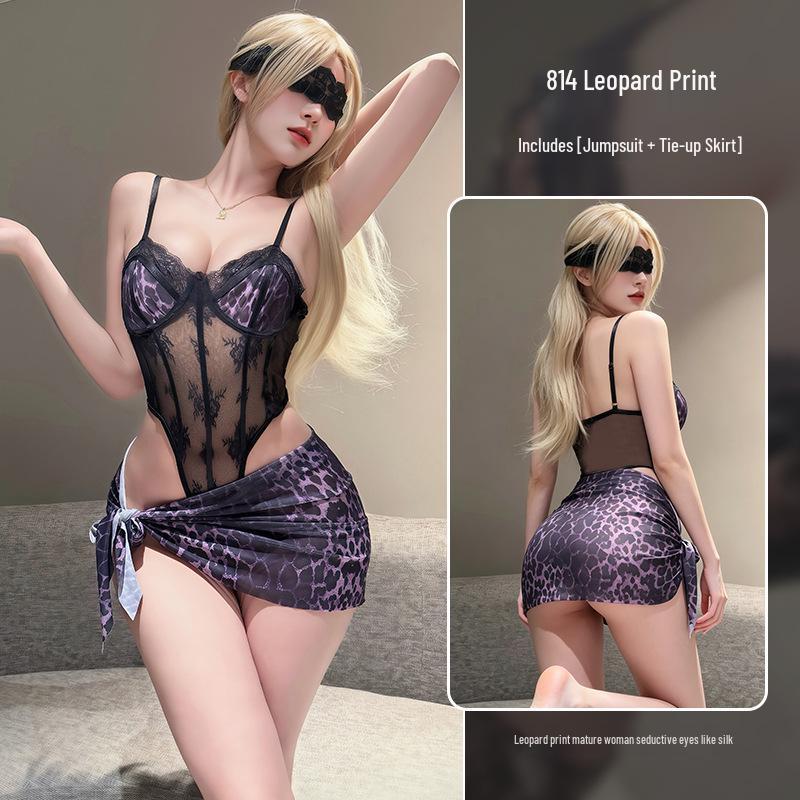 Xianyi Sexy Leopard Print Underwire Lingerie Bodysuit - Flirty See-through Design