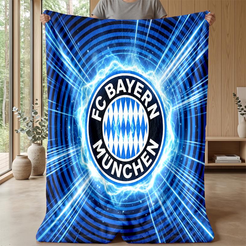 Bayern Munich Theme Blanket Soft Flannel Blanket Plush Throw Blanket Cozy Sofa Bed Blanket for Home Decor