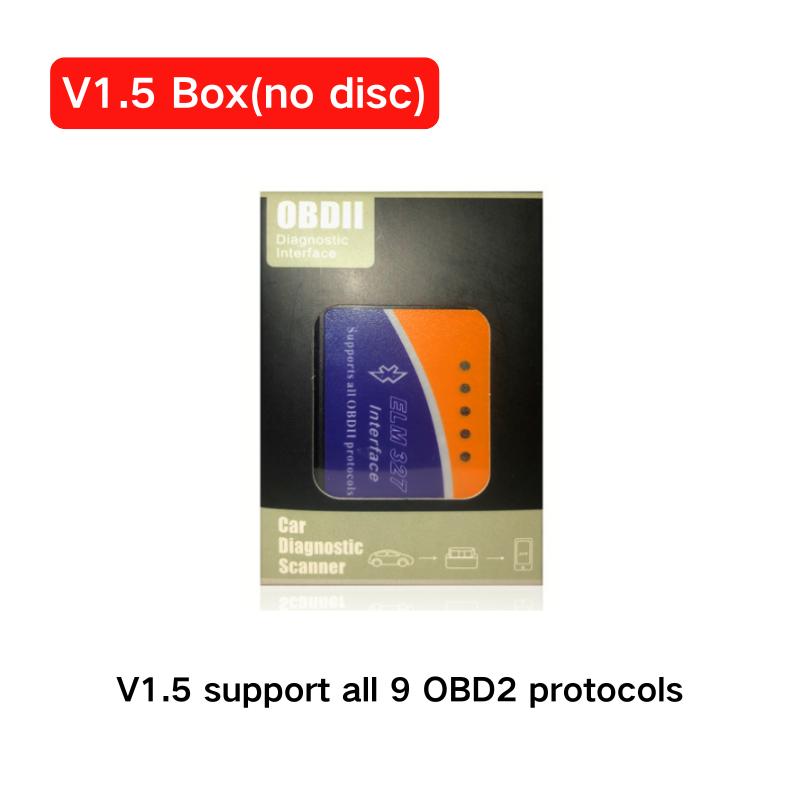 Bluetooth ELM327 OBD2 Code Reader Scanner V1.5/V2.1 Car Diagnostic Tools For Android/iOS/Windows 16PIN Interface Automotive