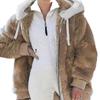 Autumn/Winter Plush Zipper Hooded Jacket