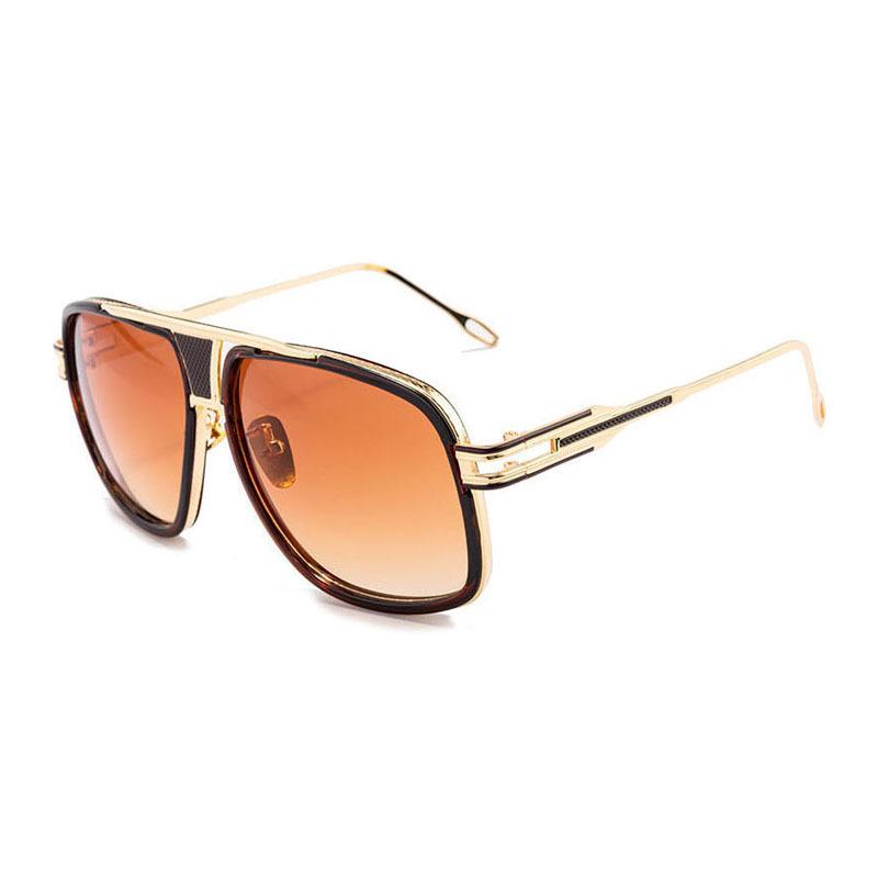 

Модные солнцезащитные очки Уличные очки-жабы Зеркальные очки с двойной дужкой Декоративные очки Солнцезащитные очки для мужчин коричневый