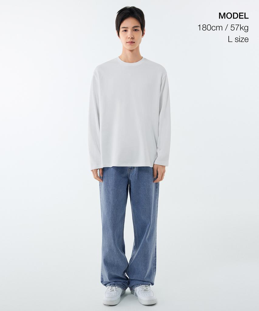 MUSINSA STANDARD [Heat Standard] Crew Neck Long Sleeve T-Shirt [White]