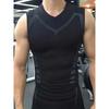 Mens Sleeveless Quick Dry Compression Tank Top - Breathable, Lightweight, Moisture-Wicking, Four-Way Stretch for Running, Traini