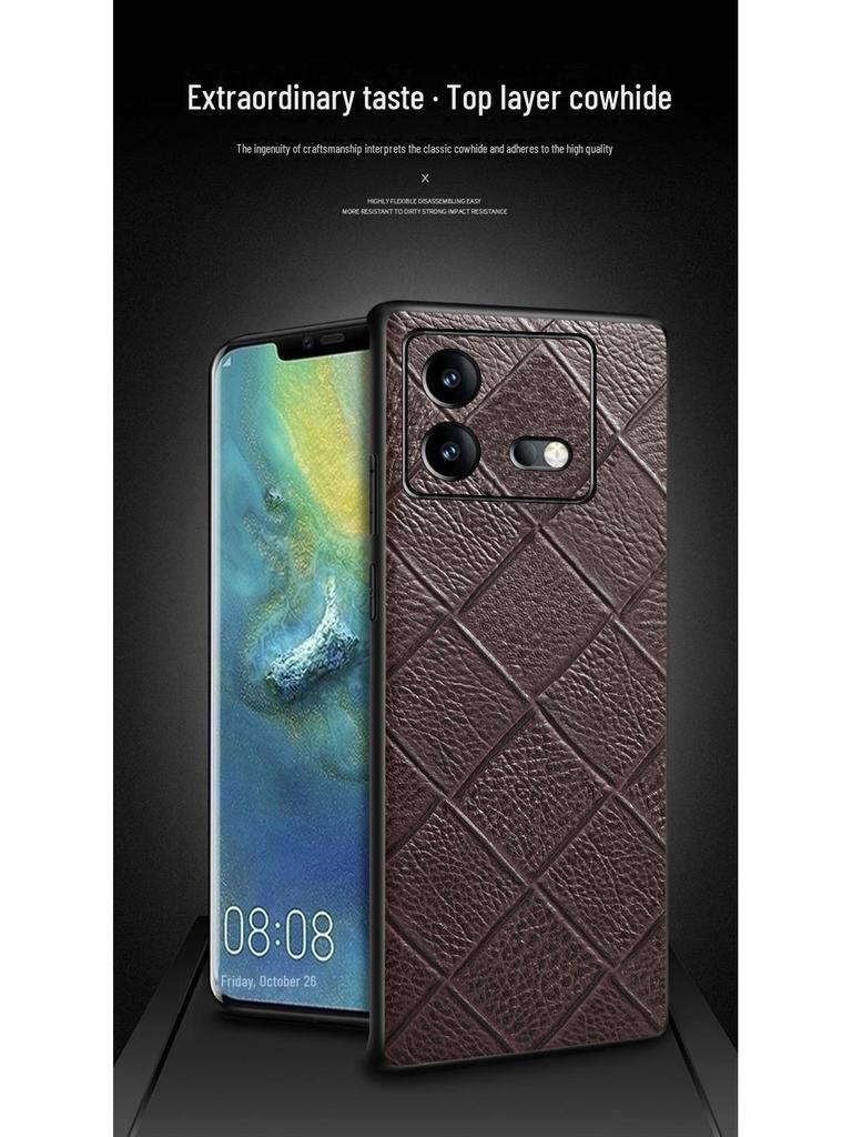 IQOO Neo7/Neo7Pro Racing Rindsleder Diamantmuster Schutzhülle