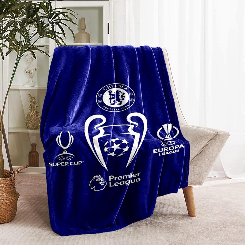 1pc Blanket - Chelsea FC logo Print Design, Lightweight Blanket for Sofa, Bed- Soft &Warm, Gift for All Seasons