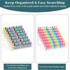 A96I-Clear Acrylic Paint Organizer (7 Tier),Paint Bottle Organizer,Acrylic Paint Storage Organizer,Craft Paint Organizer Rack