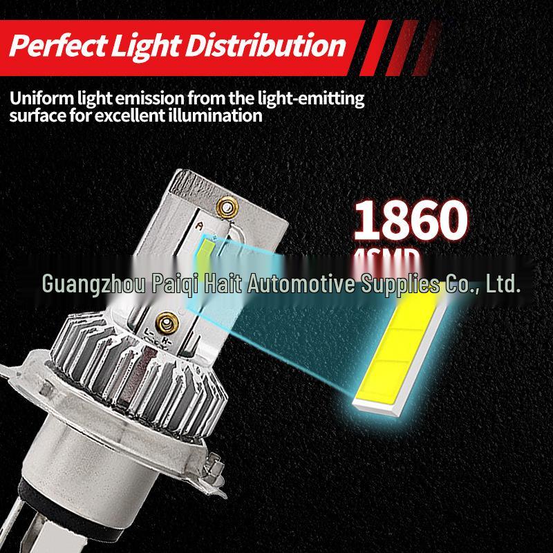 H4 BA20D LED Motorcycle Headlight 11-60V, 2000LM, 6500K, 1860 Chip.