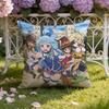 Anime I-Isekai Q-Quartet Kissenbezug Home & Auto Doppelszenen-Kissenbezug: Wendbar für höchsten Tragekomfort