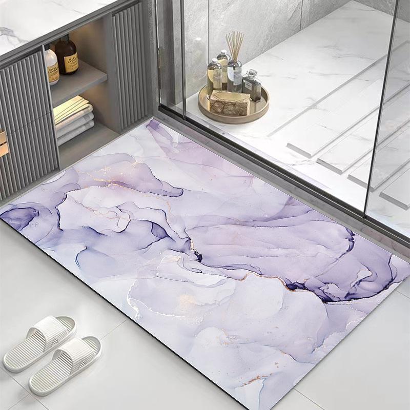 

Мраморный узор Быстросохнущий диатомовый мягкий напольный коврик для ванной и кухни 40x60cm