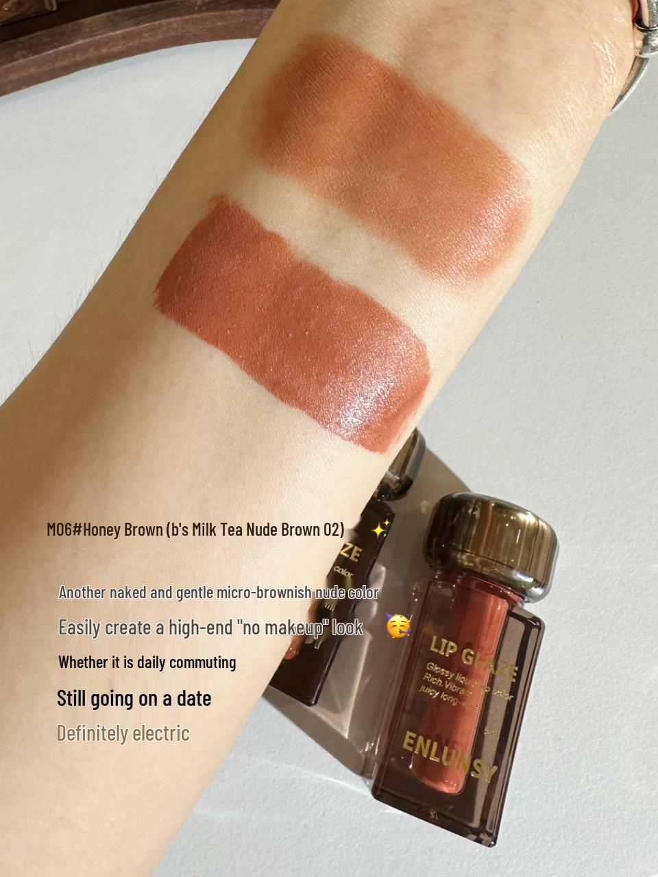 

Enlunsy Anlusi Matte Long-Lasting Lip Glaze - Silky, Waterproof, Non-Stick, Lightweight, Non-Fading.