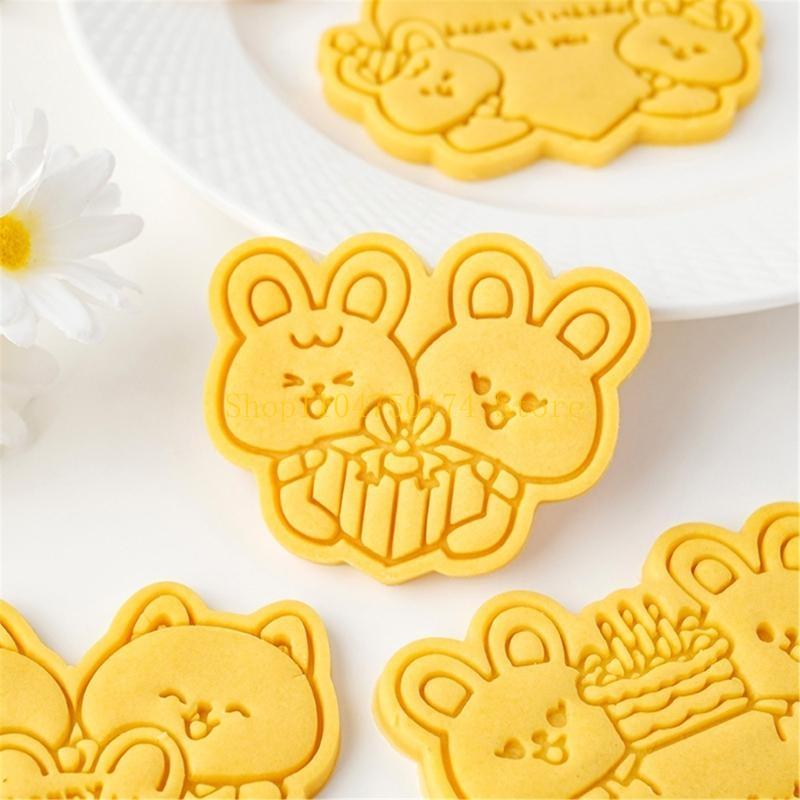 Biscuit Stamps Plastic Material Animal Cookie Molds for Special Greetings top sale