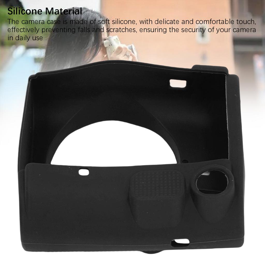 Camera Protective Cover Soft Silicone Instant Camera Case Wear Resisting and Drop Proof Black
