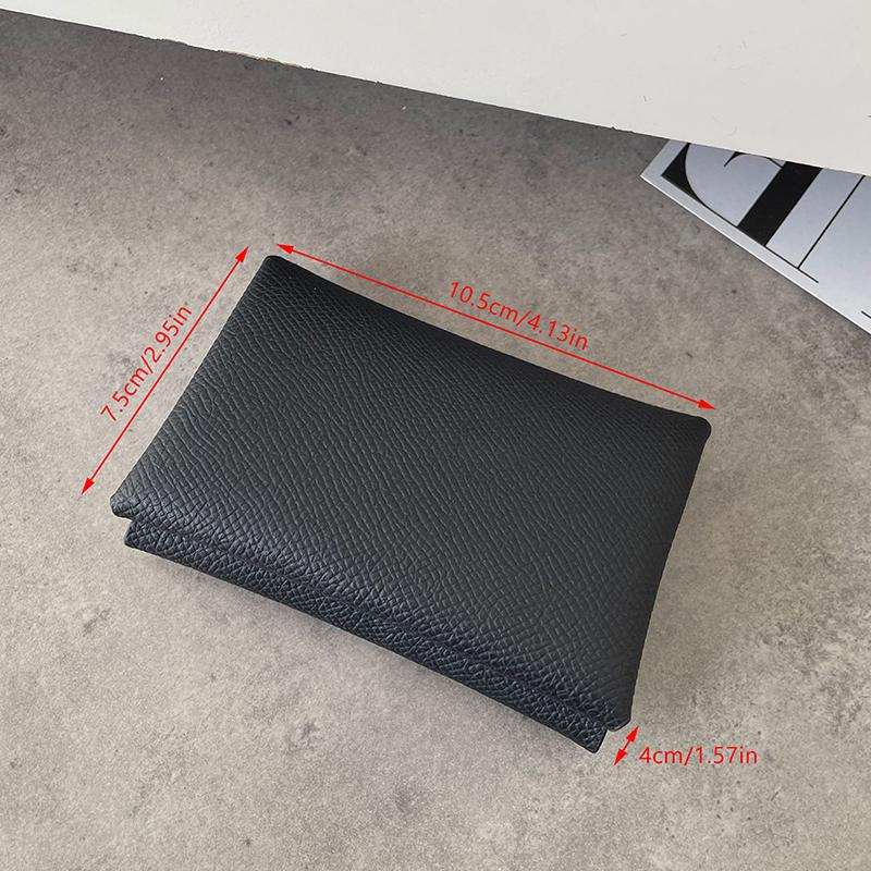 Mini Solid Color Genuine Leather Coin Purse Casual Small Wallet Card Holder For Men Women Money Change Pouch Hasp Coin Purse