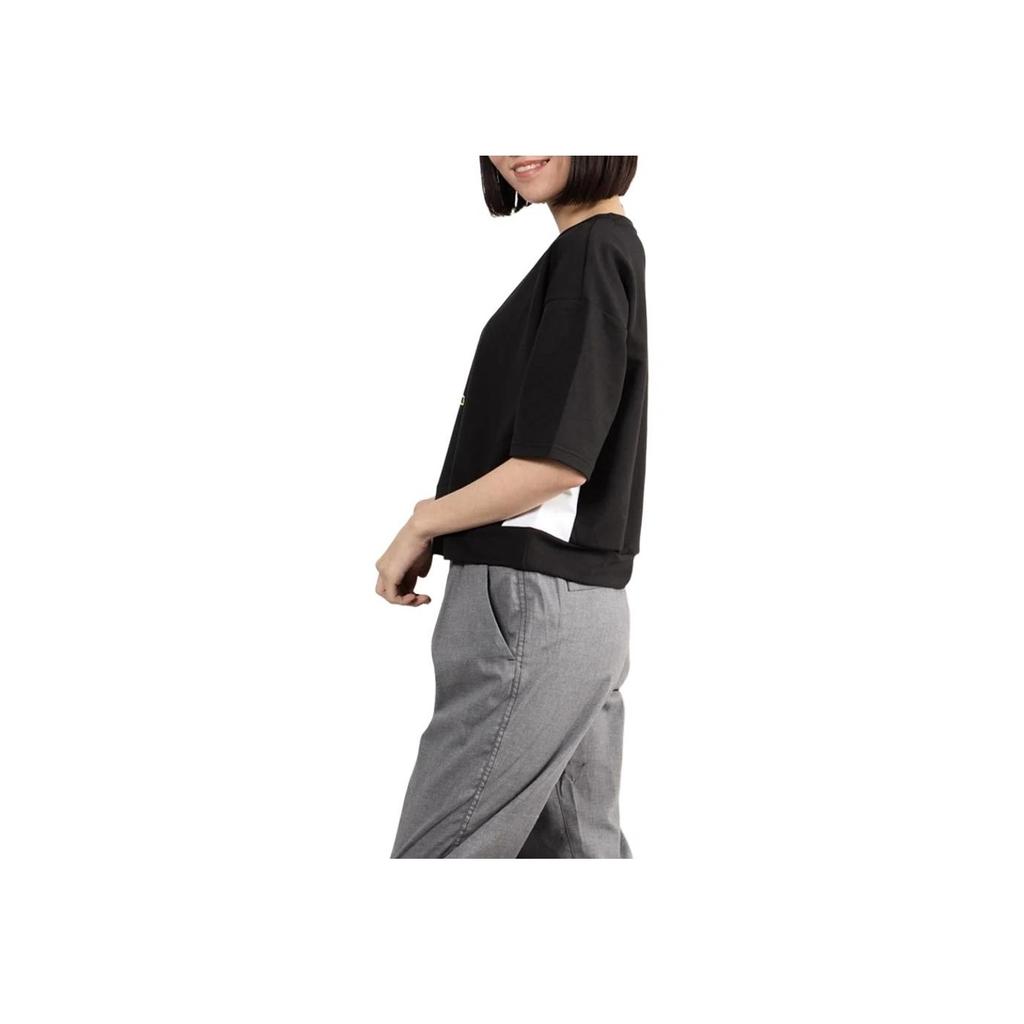 Puma Modern Sports Sweat Tee Breathable Letter Print Logo Color Block Round Neck Pullover Short Sleeve T-Shirt Women Tops Black 588727-01