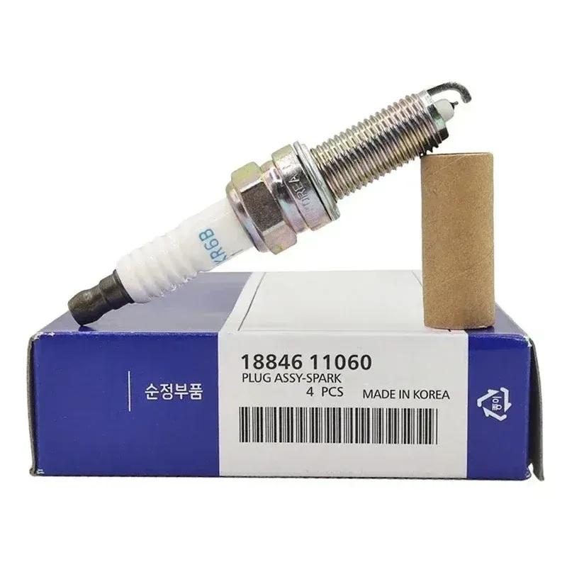 

4/6pcs 18846-11060 Iridium Spark Plug For Hyundai i30 i40 Accent Sonata Genesis Tucson Veloster Kia Rio Soul Cee d SILZKR6B-10E 4Pcs