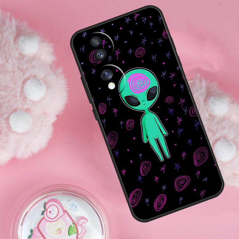 Alien Kawaii Art Case For Huawei Honor Magic5 Lite 50 70 X7 X8 X9 P20 P40 P30 Pro P Smart 2019 Nova 9 Cover