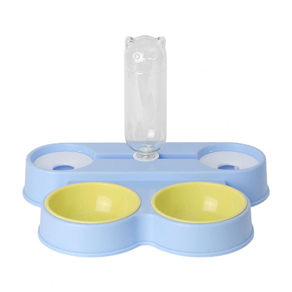 

4-in-1 Pet Bowl Automatic Water Dispenser Pet Water Dispenser with Double Bowls Dogs Cats Bowl Automatic Feeder Pet Accessories небесно-голубой
